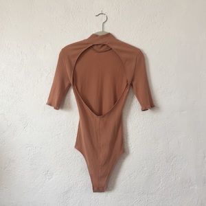 Reformation Pink Bodysuit Open Back M